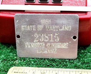 🔍 SMALLS - MARYLAND - 1961 weiß auf Alu AUTOMATEN Nummernschild - Bild 1 von 1