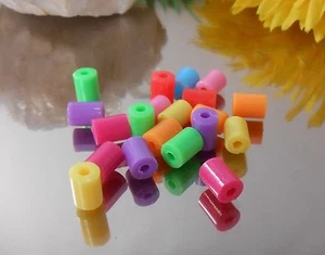 Acryl Walzen Zylinder 10x8 mm 20 Stück Mix o. Einzelfarben / Farbwahl / - Bild 1 von 3