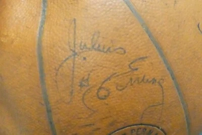 1979-80 Philadelphia 76ers Team Signed Basketball Julius Dr. J Erving Full JSA - Image 1 of 4