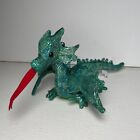 Rainbow Creatures Shiny Metallic Green Blue Dragon Sand Filled Toy USA Made