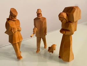 Alte Holzfiguren Erzgebirgische Handesleute Jäger aus dem Erzgebirge 1778/21 - Picture 1 of 10