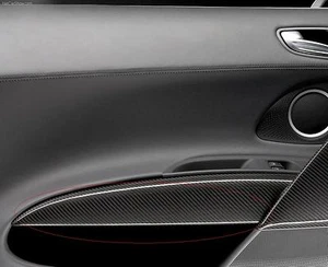 Carbon fiber door handle frames trim cover fit for Audi 2009 R8 - Picture 1 of 1