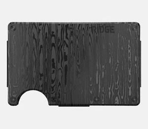 Ridge Black Demascus Steel RFID Blocking Wallet With Cash Strap And Money Clip - Picture 1 of 11