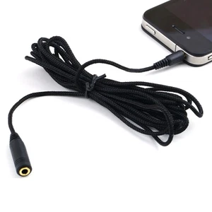 5M 3.5mm Stereo Headphone Audio Extension Cable Lead Male F8V9 Q5R Female M6U9 - Afbeelding 1 van 9
