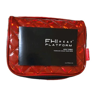 FHI Heat Platform Dryer Mini Turbo Tourmaline Ceramic with Storage Pouch Red - Image 1 of 4