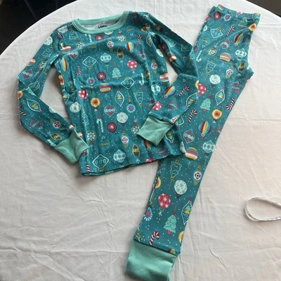 Pijama Lands' End Talla 10 Navidad Verde azulado Manga Larga Top e Inferior Ajuste Ajustado Nuevo en Paquete Foto 1 de 4