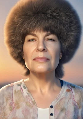 Sombrero de piel de invierno para damas OS pies más importados Foto 1 de 4