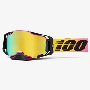 100% ARMEGA GOGGLES 91 WITH MIRROR GOLD LENS MOTOCROSS ENDURO MX CHEAP NEW 100 - Picture 1 of 1