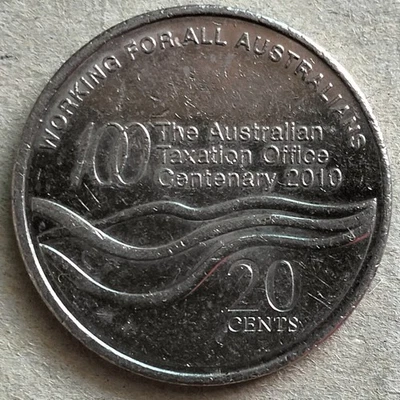 Australia 2010 20 cents Commemorative coin - 100th Anniversary of Taxation Offic - Image 1 of 2