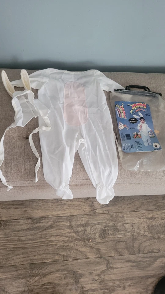 Vintage 1980s Rubie’s “Jama” Bunny Costume Pajama – Newborn 3–9 Months – Made in - Image 1 of 4