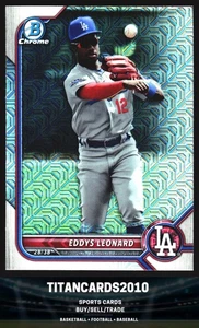 Eddys Leonard 2022 Bowman Chrome Silver Mojo Los Angeles Dodgers #BCP-229 - Picture 1 of 2
