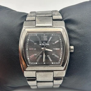 Zoo York Metallic Gray Stainless Steel 40mm Men’s Watch Working New Battery - Picture 1 of 8