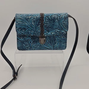 Bandolera Patricia Nash Apricale azul cártamo mediterránea usada en excelente estado - Imagen 1 de 13