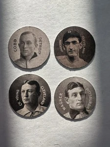 1909 (4) Colgan's Chips Ty Cobb, Joe Jackson, Honus Wagner, Cy Young. Novelty. - Picture 1 of 2