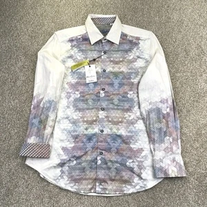 NEW Robert Graham McQuiller Button Up Shirt Mens Size XL White Long Sleeve - Picture 1 of 20