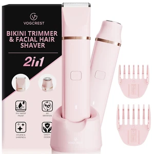 Electric Bikini Trimmer: 2 In1 Body Facial Hair Remover - Painless Pubic Hair Sh - Picture 1 of 12
