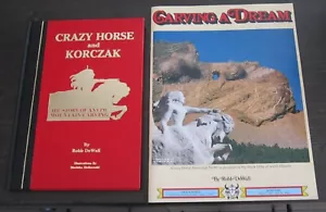 LOT two books - Crazy Horse and Korczak SIGNED & Carving A Dream by ROBB DEWALL - Picture 1 of 8