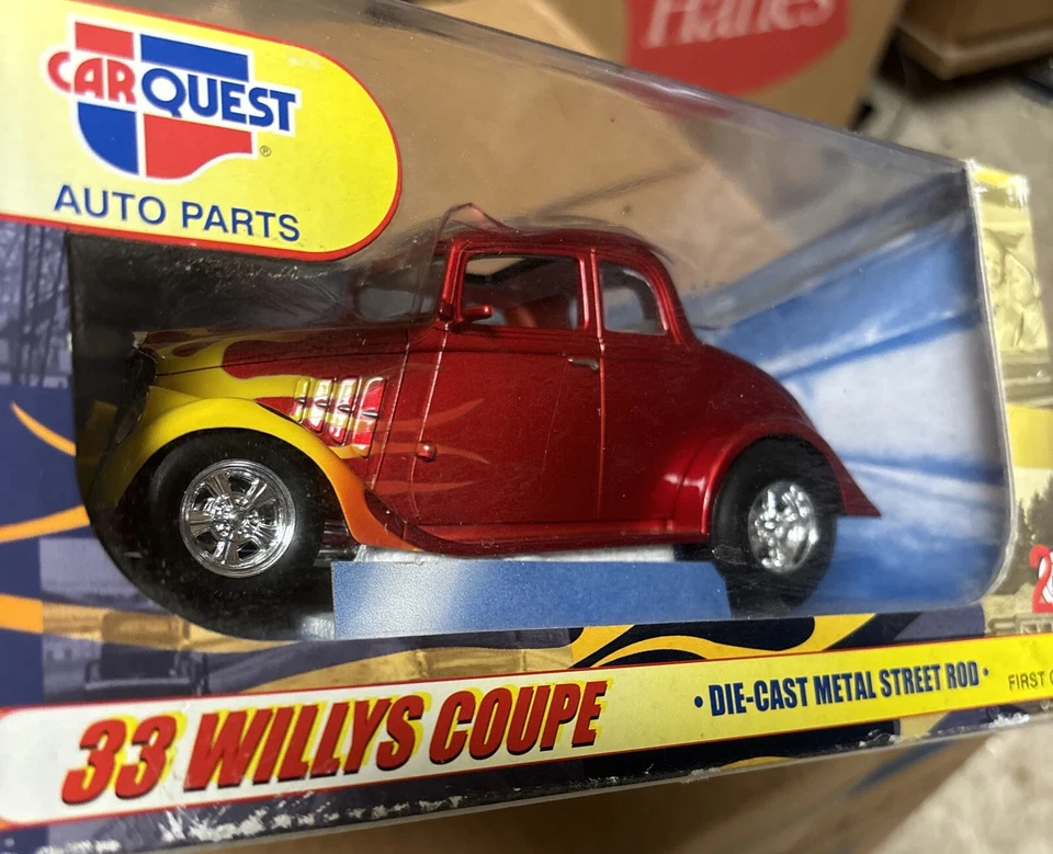 First Gear CarQuest Auto Parts 33 Willys Coupe Die Cast Metal Street Rod Red  - Image 1 of 4