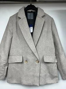 BRAND NEW WITH TAGS WOMENS PAPAYA OUTERWEAR BLAZER JACKET OATMEAL - Picture 1 of 1