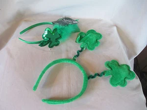 St. Patrick's Day Headband CHOICE Shamrock w/ Feather OR Springy Samrocks NWT - Picture 1 of 3