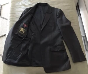 NWOT Burberry Prorsum Gray Stripe Slim Fit Heavy 100% Wool Jacket 50R 40R $2295 - Picture 1 of 11