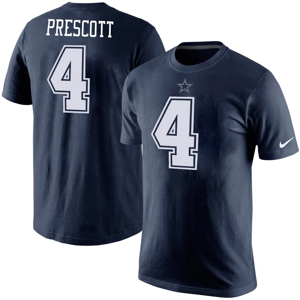 Nike Dallas Cowboys NFL Football Dak Prescott jersey style t-shirt Men's XL