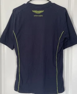 Aston Martin Pullover Shirt Navy Blue And Green - Picture 1 of 4