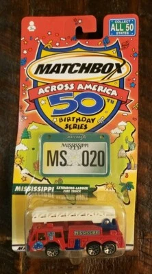 1982 Matchbox Across America 50th Birthday Series MISSISSIPPI Ladder Fire Truck - Image 1 of 4