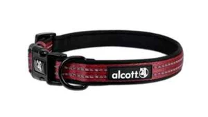 Alcott Adventure Dog Collar - Padded w/ Reflective Stitching, Various Sizes, NEW - Picture 1 of 5