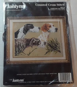 Janlynn Kit Punto Croce Contato Cani Puntatori sul Punto 16” X 12” 1992 - Foto 1 di 6