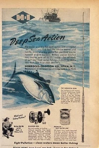 Anuncio impreso de caña H-I Sarasota 1946 - Horrocks-Ibbotson Utica NY Fishing Bluefin - Imagen 1 de 1