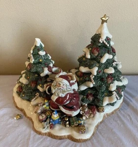 Fitz & Floyd 1995 President's Collection A VISIT FROM SANTA Centerpiece No Box - Picture 1 of 18