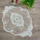 Round Lace Table Cover with Rose Embroidery for Wedding and Party Decor