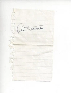 Leo Durocher Autographed Paper New York Giants Brooklyn Dodger HOF D432 - Picture 1 of 1