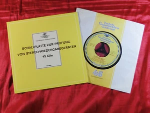 SCHALLPLATTE ZUR PRÜFUNG VON STEREO-WIEDERGABEGERÄTEN 45 U/m DGG TULIP - Imagen 1 de 3