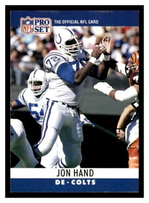1990 Pro Set  #132 Jon Hand - Indianapolis Colts - Image 1 of 2