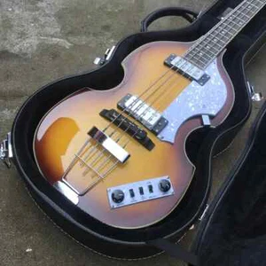Free shipping/Violin Ignition Series Vintage Electric Bass/flame maple/hofner - Picture 1 of 8