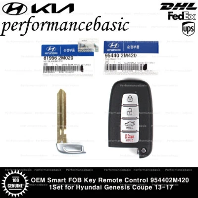 Mando a distancia con llave FOB inteligente OEM 954402M420 1 juego para Hyundai Genesis cupé 13-17 Foto 1 de 4