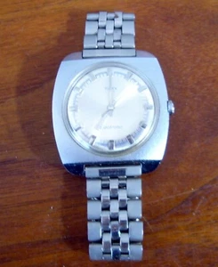 Vintage 1970's Square Timex Electronic Watch Silver Tone Parts or Repair Classic - Picture 1 of 5