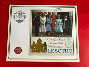 LESOTHO 2005 FDC LARGE QUEEN MOTHER 100TH BIRTHDAY MINISHEET 02 LIMITED EDITION - Picture 1 of 1