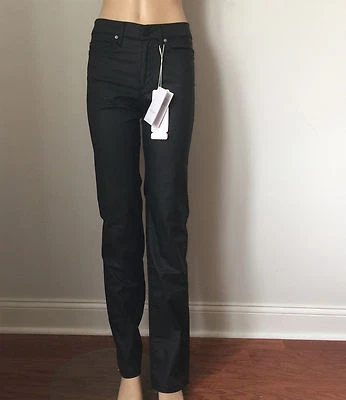 NUEVO PANTALÓN VAQUERO ESCADA TALLA 4 NEGRO ALGODÓN BRILLANTE POLIÉSTER ELASTANO Foto 1 de 4