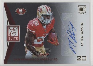 2015 Panini Donruss Elite Rookie Signatures Mike Davis #ERS-MD Rookie Auto RC
