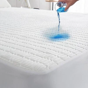 Cooling Bamboo Waterproof Mattress Protector 3D Air Fabric Deep Fitted Pocket - Picture 1 of 6