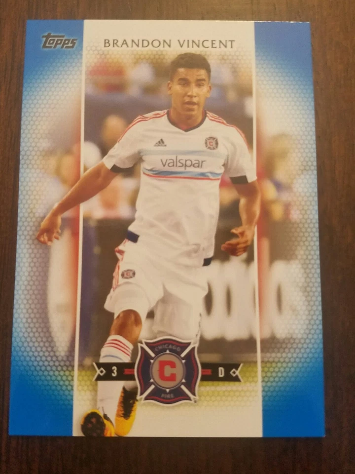 2017 Topps MLS Soccer Blue Parallel #118 Brandon Vincent Chicago /99 - Image 1 of 1