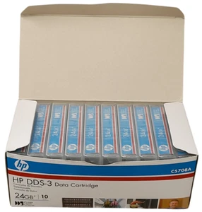 Brand New Sealed Box 10 x HP C5708A DDS-3 24GB Data Cartridges - Afbeelding 1 van 1