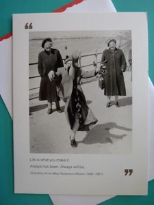 Any Occasion Greeting Card Vintage Female Seniors w/Grandma Moses Quote - Picture 1 of 2