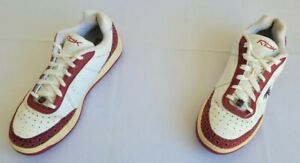Mens Size 9.5 White/Red Reebok NFL Atlanta Falcons Leather Sneakers preowned
