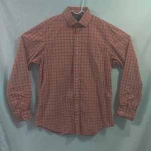 Ralph Lauren Button Down Mens 16 Large Plaid Orange Long Sleeve  - Picture 1 of 7