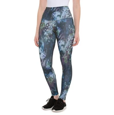 Leggings Onzie Largo Completo Negro Azul Cintura Alta Floral en Cuarzo Noche talla L NUEVO Foto 1 de 4