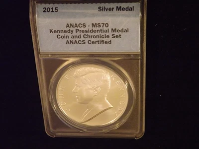 2015     Kennedy Presidential  Medal      ANACS  MS 70 - Image 1 of 2